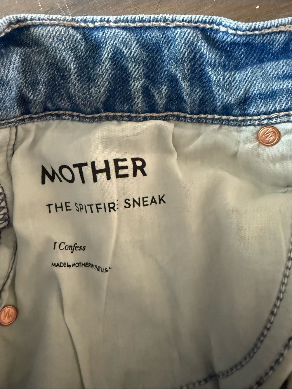 MOTHER Superior The Spitfire Sneak Wide Leg Jeans Light Blue 29 - Picture 8 of 13